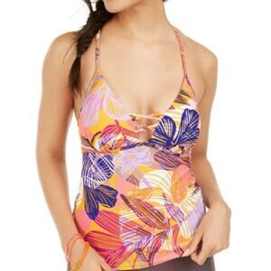 Hula Honey Juniors' Palm Play Printed Tankini S